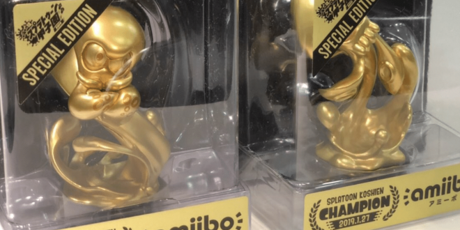 These two golden amiibo are given to the winner of Splatoon Koshien 2019 by Nintendo